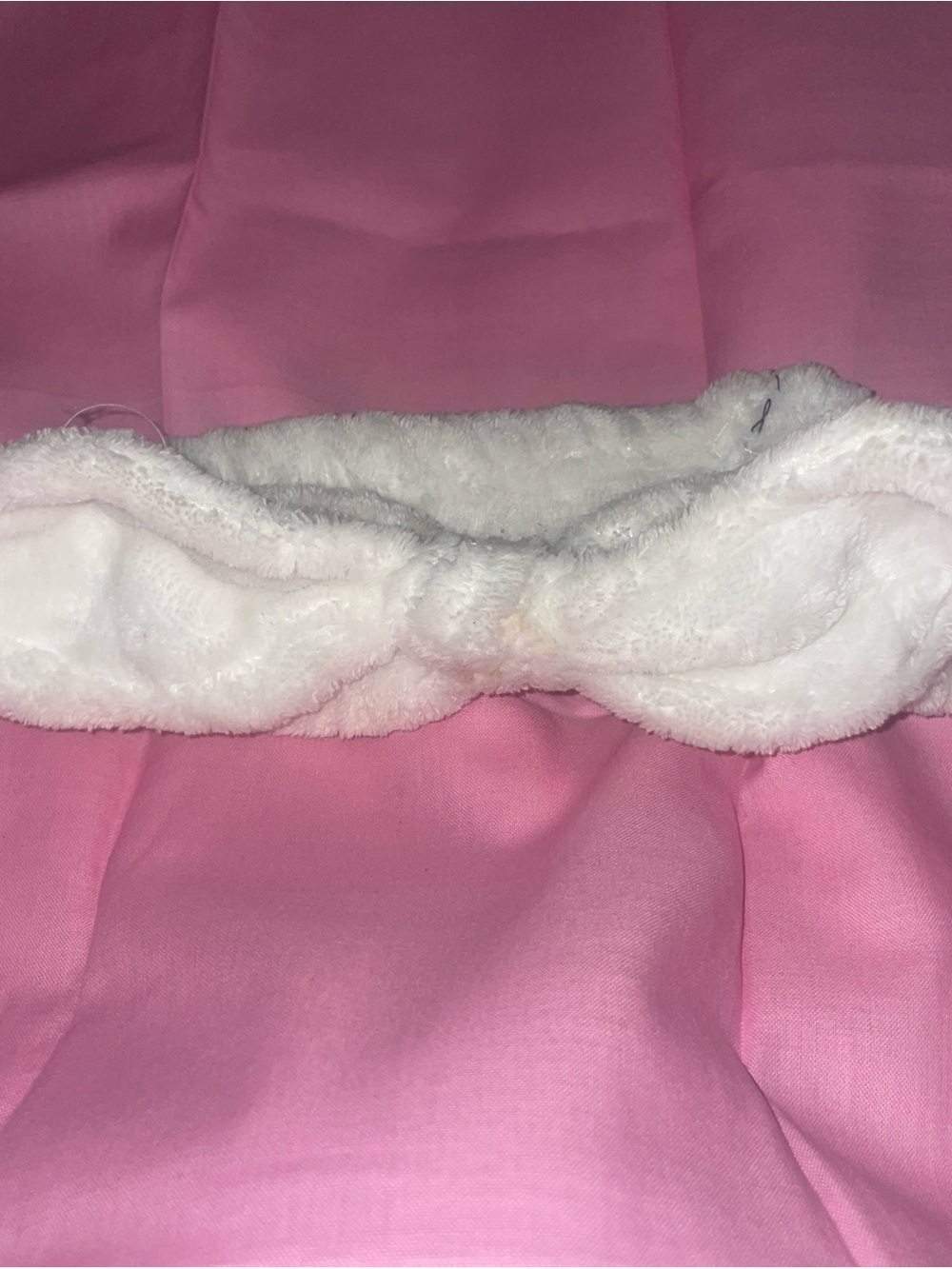 Plush White Knotted Headband